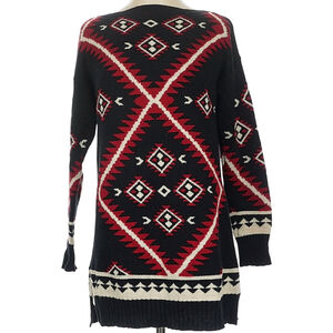 Lauren by Ralph Lauren Petite Argyle Cardigan Women's SP Black Red